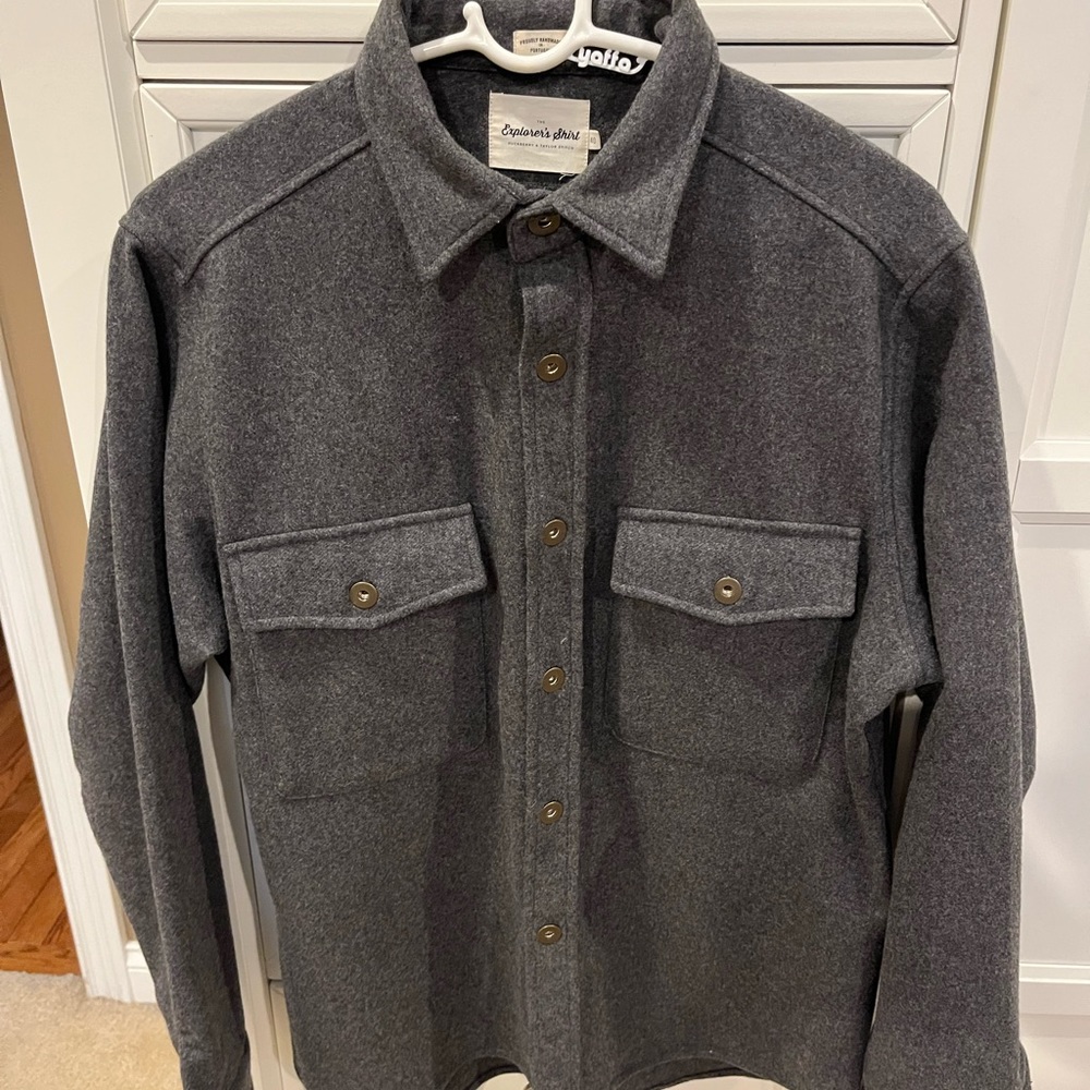 Taylor Stitch The Explorer Shirt in Gray Wool (M40)